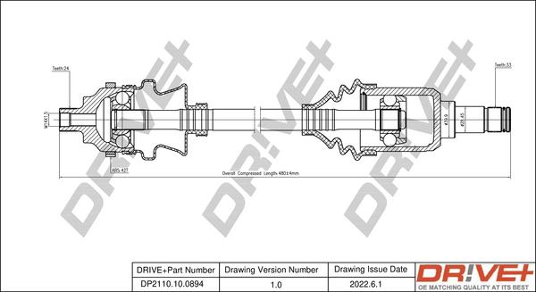 Dr!ve+ DP2110.10.0894 - Arbre de transmission droxauto.com