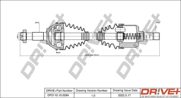 Dr!ve+ DP2110.10.0284 - Arbre de transmission droxauto.com