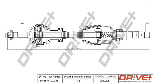 Dr!ve+ DP2110.10.0281 - Arbre de transmission droxauto.com