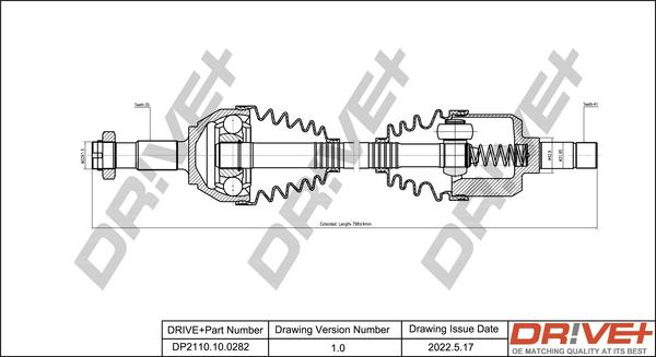 Dr!ve+ DP2110.10.0282 - Arbre de transmission droxauto.com