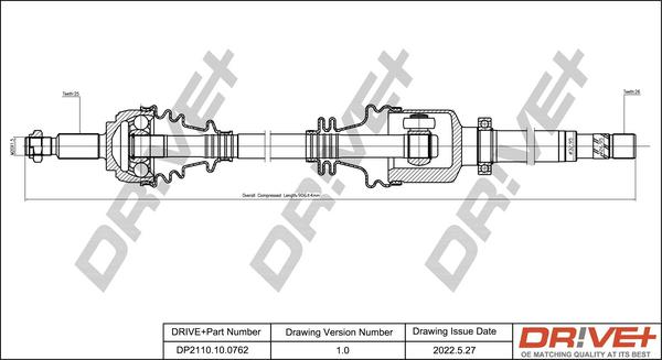 Dr!ve+ DP2110.10.0762 - Arbre de transmission droxauto.com