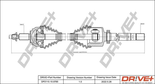 Dr!ve+ DP2110.10.0785 - Arbre de transmission droxauto.com