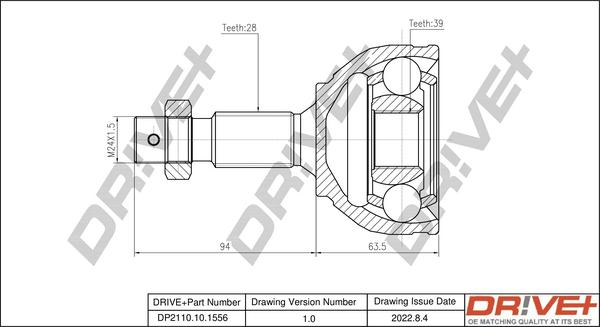 Dr!ve+ DP2110.10.1556 - Jeu de joints, arbre de transmission droxauto.com