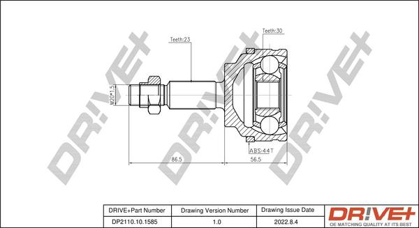 Dr!ve+ DP2110.10.1585 - Jeu de joints, arbre de transmission droxauto.com