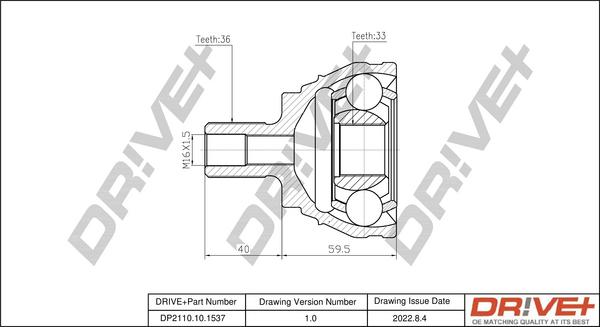 Dr!ve+ DP2110.10.1537 - Jeu de joints, arbre de transmission droxauto.com