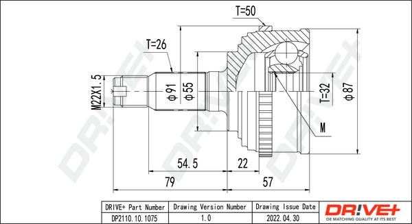 Dr!ve+ DP2110.10.1075 - Jeu de joints, arbre de transmission droxauto.com