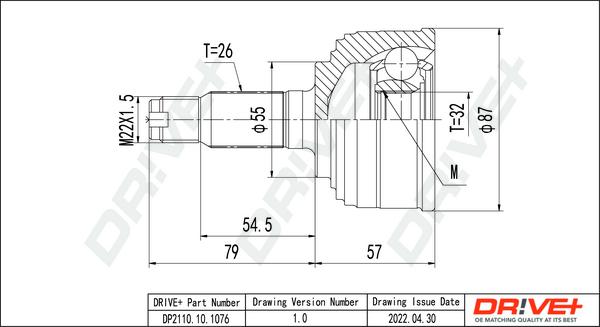 Dr!ve+ DP2110.10.1076 - Jeu de joints, arbre de transmission droxauto.com