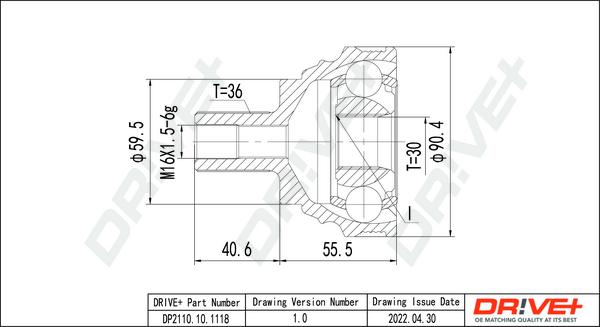 Dr!ve+ DP2110.10.1118 - Jeu de joints, arbre de transmission droxauto.com