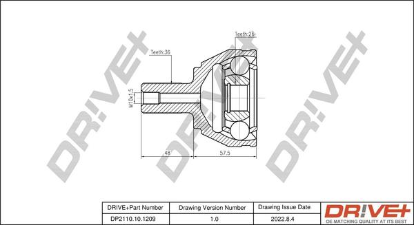 Dr!ve+ DP2110.10.1209 - Jeu de joints, arbre de transmission droxauto.com