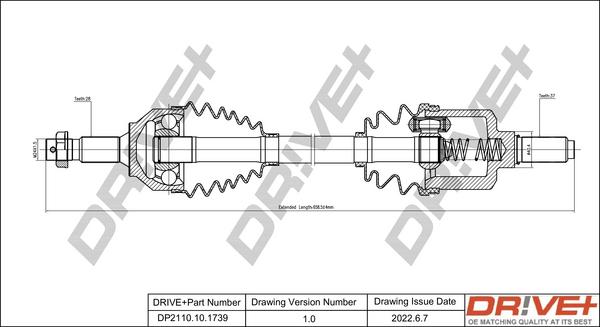 Dr!ve+ DP2110.10.1739 - Arbre de transmission droxauto.com