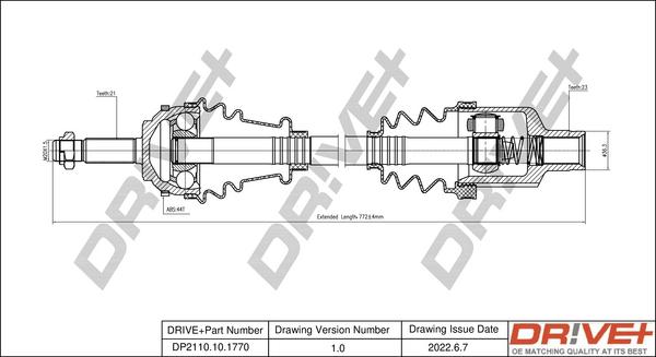 Dr!ve+ DP2110.10.1770 - Arbre de transmission droxauto.com