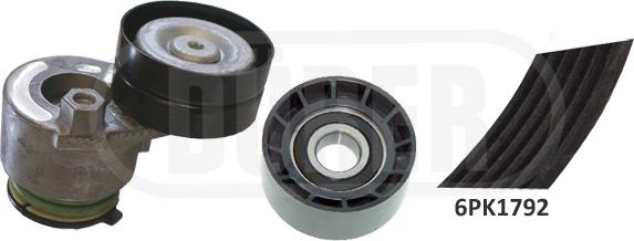 DÜRER 163003 - Jeu de courroies trapézoïdales à nervures droxauto.com