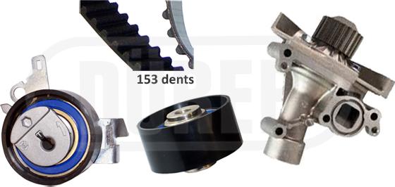 DÜRER PA121104 - Pompe à eau + kit de courroie de distribution droxauto.com