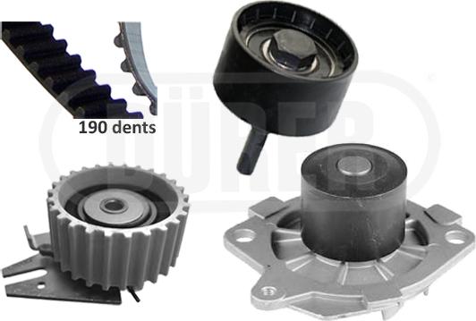 DÜRER PA331134 - Pompe à eau + kit de courroie de distribution droxauto.com