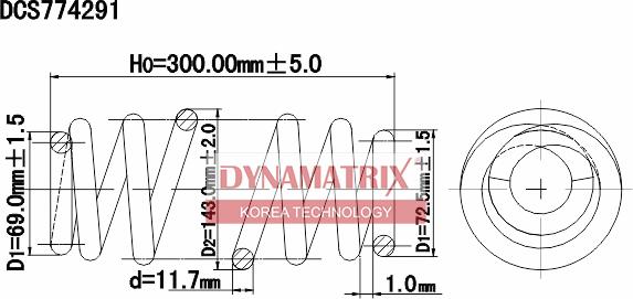 Dynamatrix DCS774291 - Ressort de suspension droxauto.com