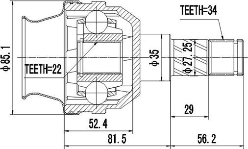 Dynamatrix DCV699025 - Jeu de joints, arbre de transmission droxauto.com