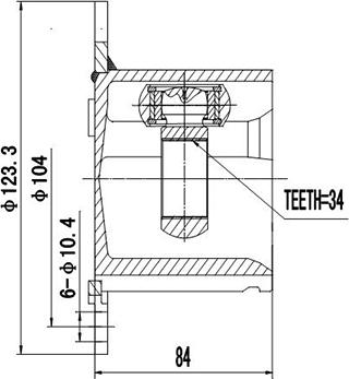 Dynamatrix DCV661044 - Jeu de joints, arbre de transmission droxauto.com