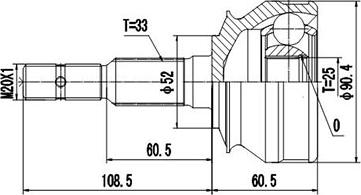 Dynamatrix DCV899205 - Jeu de joints, arbre de transmission droxauto.com