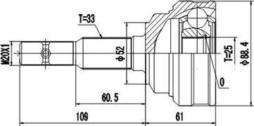 Dynamatrix DCV844049 - Jeu de joints, arbre de transmission droxauto.com