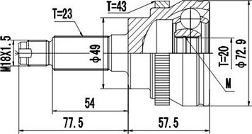 Dynamatrix DCV844001 - Jeu de joints, arbre de transmission droxauto.com