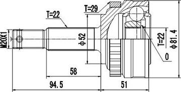 Dynamatrix DCV844007 - Jeu de joints, arbre de transmission droxauto.com