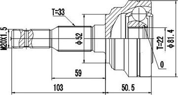 Dynamatrix DCV844030 - Jeu de joints, arbre de transmission droxauto.com