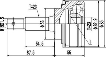 Dynamatrix DCV859054 - Jeu de joints, arbre de transmission droxauto.com