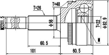 Dynamatrix DCV859028 - Jeu de joints, arbre de transmission droxauto.com