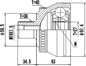 Dynamatrix DCV803078 - Jeu de joints, arbre de transmission droxauto.com