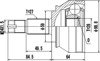 Dynamatrix DCV802013 - Jeu de joints, arbre de transmission droxauto.com