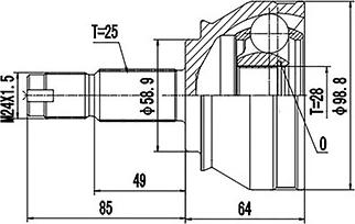 Dynamatrix DCV802012 - Jeu de joints, arbre de transmission droxauto.com