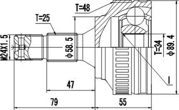 Dynamatrix DCV810067 - Jeu de joints, arbre de transmission droxauto.com