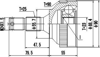 Dynamatrix DCV810005 - Jeu de joints, arbre de transmission droxauto.com