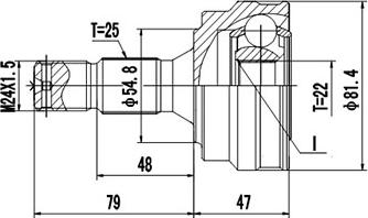 Dynamatrix DCV810001 - Jeu de joints, arbre de transmission droxauto.com