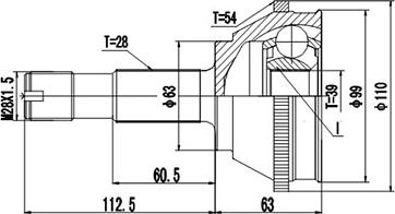 Dynamatrix DCV810013 - Jeu de joints, arbre de transmission droxauto.com