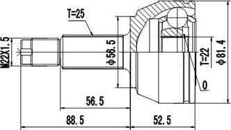 Dynamatrix DCV818006 - Jeu de joints, arbre de transmission droxauto.com