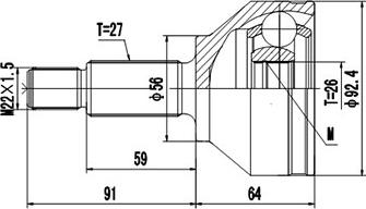 Dynamatrix DCV818002 - Jeu de joints, arbre de transmission droxauto.com