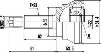 Dynamatrix DCV818019 - Jeu de joints, arbre de transmission droxauto.com