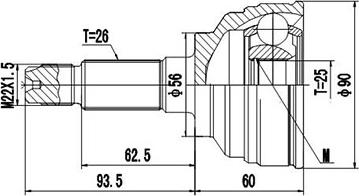 Dynamatrix DCV818031 - Jeu de joints, arbre de transmission droxauto.com