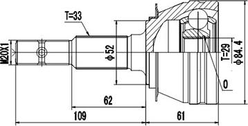 Dynamatrix DCV812009 - Jeu de joints, arbre de transmission droxauto.com