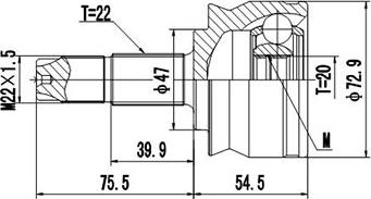 Dynamatrix DCV817043 - Jeu de joints, arbre de transmission droxauto.com