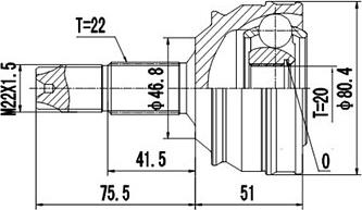 Dynamatrix DCV817001 - Jeu de joints, arbre de transmission droxauto.com