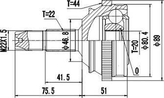 Dynamatrix DCV817039 - Jeu de joints, arbre de transmission droxauto.com