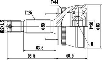 Dynamatrix DCV824036 - Jeu de joints, arbre de transmission droxauto.com