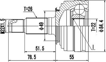 Dynamatrix DCV823010 - Jeu de joints, arbre de transmission droxauto.com