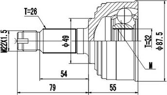 Dynamatrix DCV823021 - Jeu de joints, arbre de transmission droxauto.com