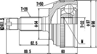 Dynamatrix DCV823118 - Jeu de joints, arbre de transmission droxauto.com