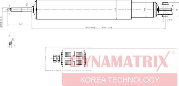 Dynamatrix DSA443134 - Amortisseur droxauto.com