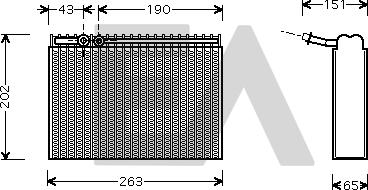 EACLIMA 43B55002 - Évaporateur climatisation droxauto.com