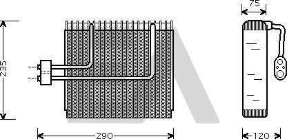EACLIMA 43B28001 - Évaporateur climatisation droxauto.com
